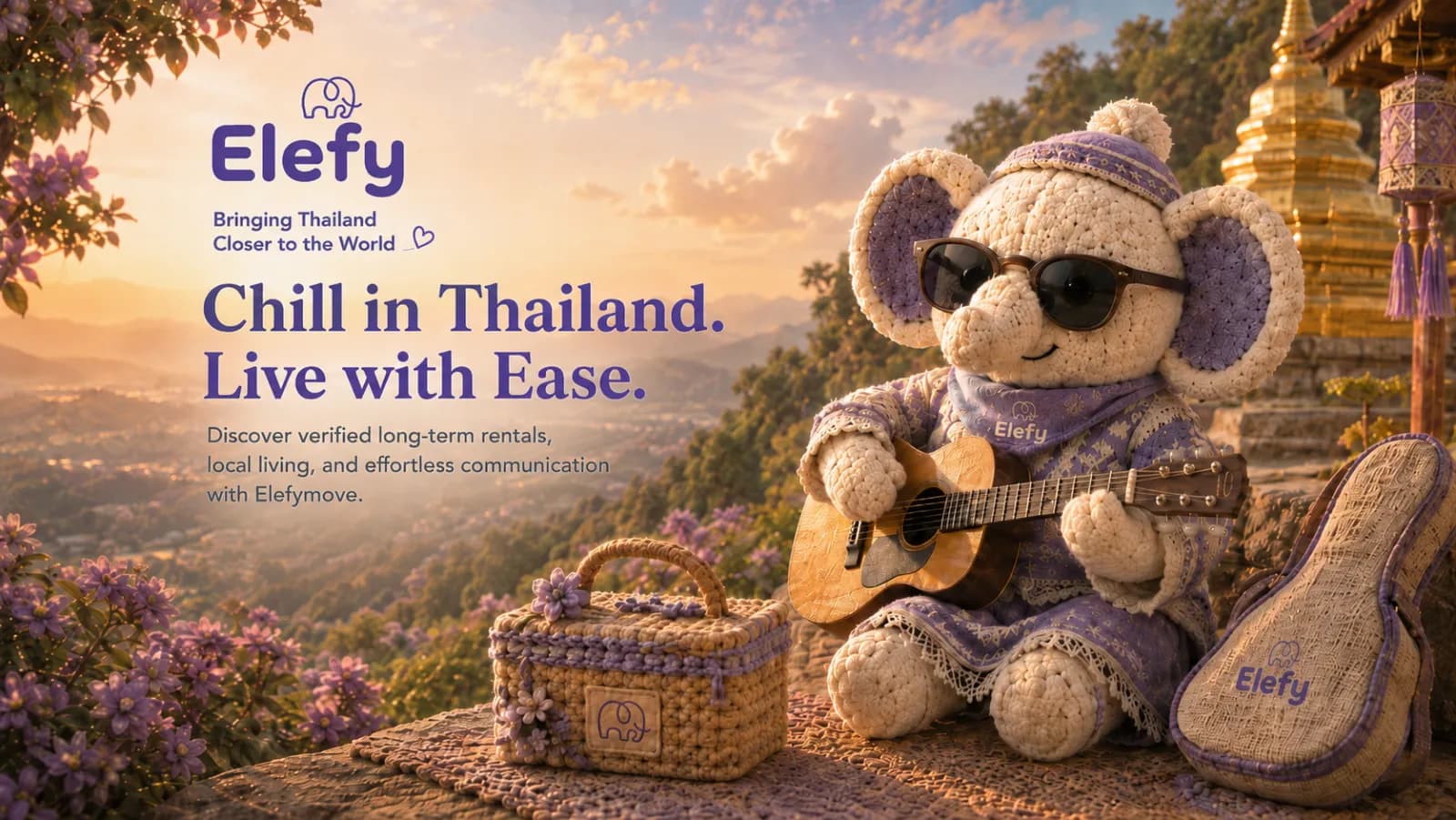 Chill in Thailand, live with ease — Elefy playing guitar in Chiang Mai